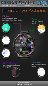 اسکرین شات برنامه Carbon Gears HD Watch Face Widget & Live Wallpaper 3