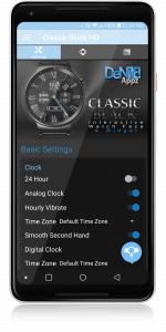 اسکرین شات 4 برنامه Classic Black HD Watch Face