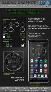اسکرین شات 2 برنامه Daring Graphite HD Watch Face