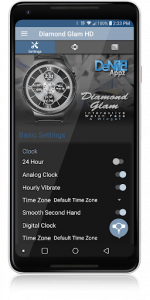 اسکرین شات برنامه Diamond Glam HD Watch Face Widget & Live Wallpaper 5