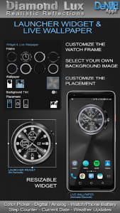 اسکرین شات برنامه Diamond Lux HD Watch Face Widget & Live Wallpaper 3