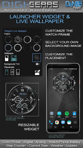 اسکرین شات برنامه Digi-Gears HD Watch Face Widget & Live Wallpaper 2