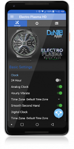 اسکرین شات برنامه Electro Plasma HD Watch Face Widget Live Wallpaper 4