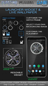 اسکرین شات برنامه Electro Plasma HD Watch Face Widget Live Wallpaper 2