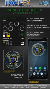 اسکرین شات برنامه Face-FX HD Watch Face Widget & Live Wallpaper 3