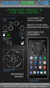 اسکرین شات برنامه Galaxy Glow HD Watch Face 2