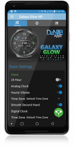 اسکرین شات برنامه Galaxy Glow HD Watch Face 4