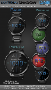اسکرین شات 1 برنامه Material Shadow HD Watch Face