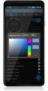 اسکرین شات 6 برنامه Material Shadow HD Watch Face