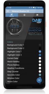 اسکرین شات 5 برنامه Material Shadow HD Watch Face