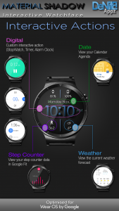 اسکرین شات 2 برنامه Material Shadow HD Watch Face
