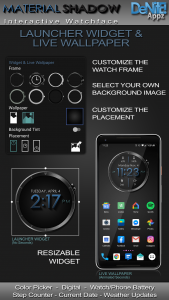 اسکرین شات 3 برنامه Material Shadow HD Watch Face