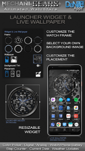 اسکرین شات برنامه Mechani-Gears HD Watch Face Widget Live Wallpaper 2