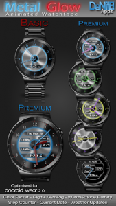 اسکرین شات برنامه Metal Glow HD Watch Face Widget & Live Wallpaper 1