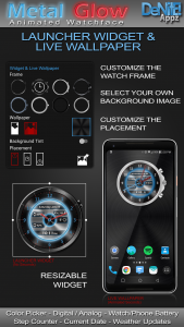 اسکرین شات برنامه Metal Glow HD Watch Face 2