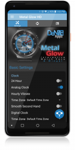 اسکرین شات برنامه Metal Glow HD Watch Face 4