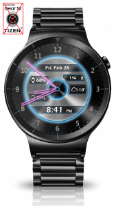 اسکرین شات برنامه Metal Glow HD Watch Face 7