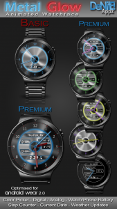 اسکرین شات برنامه Metal Glow HD Watch Face 1