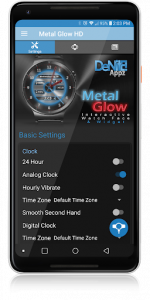 اسکرین شات برنامه Metal Glow HD Watch Face Widget & Live Wallpaper 4