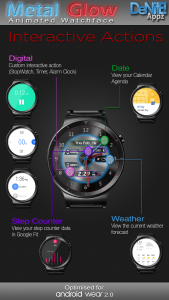 اسکرین شات برنامه Metal Glow HD Watch Face 3