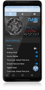 اسکرین شات برنامه Mystic Ebony HD Watch Face Widget & Live Wallpaper 4