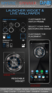 اسکرین شات برنامه Mystic Spinner HD Watch Face Widget Live Wallpaper 2