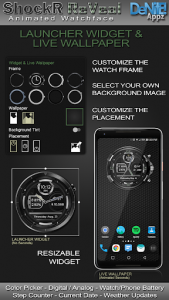اسکرین شات برنامه ShockR ReVeal HD WatchFace Widget & Live Wallpaper 2