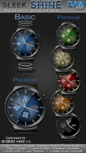 اسکرین شات 1 برنامه Sleek Shine HD Watch Face
