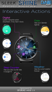 اسکرین شات 3 برنامه Sleek Shine HD Watch Face