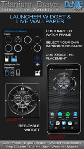 اسکرین شات برنامه Titanium Brave HD WatchFace Widget Live Wallpaper 2