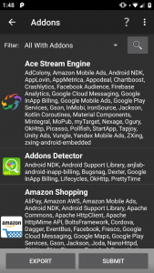 اسکرین شات برنامه Addons Detector 2