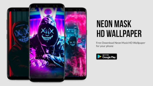 اسکرین شات برنامه Cool Neon Mask HD Wallpaper - Neon Mask Wallpaper 2