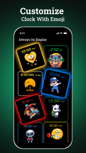 اسکرین شات 5 برنامه Always on display clock widget