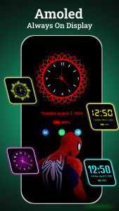 اسکرین شات 4 برنامه Color Widgets Themes AOD Clock