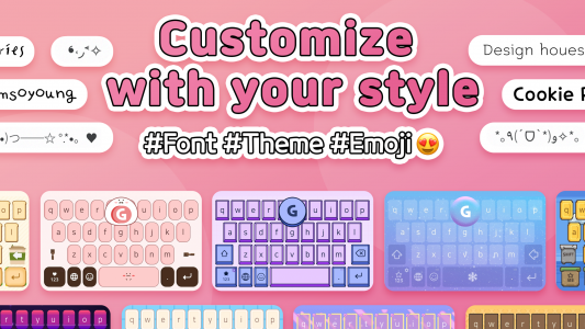 اسکرین شات برنامه Design Keyboard - Fonts, Emoji 5