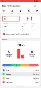 اسکرین شات برنامه BMI Calculator 2