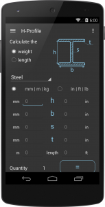 اسکرین شات برنامه Steel Weight Calculator 4