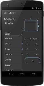 اسکرین شات برنامه Steel Weight Calculator 5