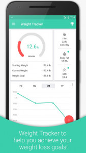 اسکرین شات برنامه BMI and Weight Tracker 1