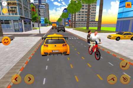 اسکرین شات برنامه BMX Bicycle Taxi Driving: City Transport 5