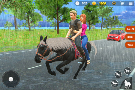 اسکرین شات برنامه Offroad Horse Taxi Driver Sim 1