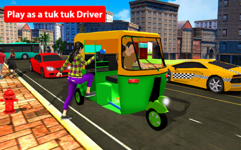 اسکرین شات برنامه Rickshaw Driving Simulator - Drive New Games 3
