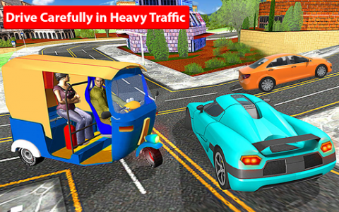 اسکرین شات برنامه Rickshaw Driving Simulator - Drive New Games 7