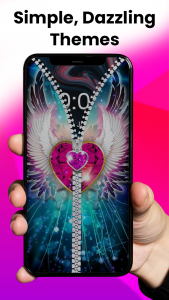 اسکرین شات برنامه Heart Zipper Lock Screen 2