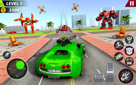 اسکرین شات بازی Gorilla Bus Robot : Car Game 2
