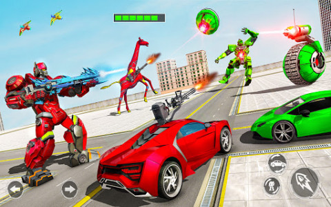 اسکرین شات برنامه Spider Crane Robot Car Game – Giraffe Robot Games 2