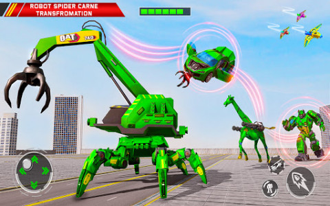 اسکرین شات برنامه Spider Crane Robot Car Game – Giraffe Robot Games 1