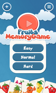 اسکرین شات بازی Fruits Memory Game for kids 1