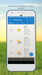 اسکرین شات برنامه Weather & Clock Widget 5