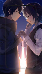 اسکرین شات برنامه Anime Couple Wallpaper 3